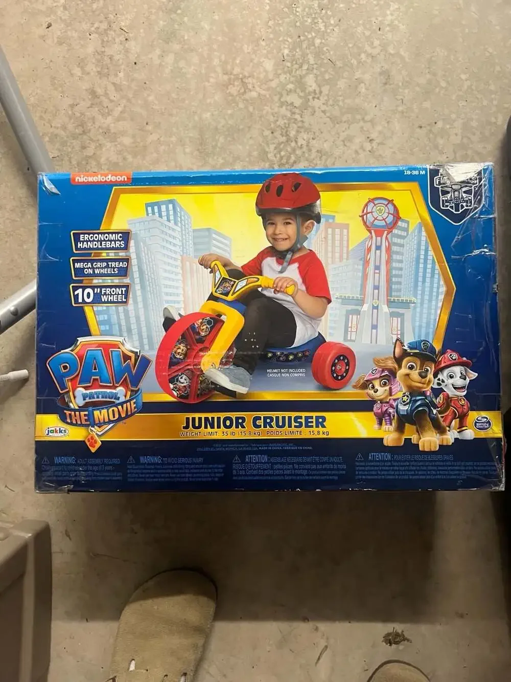 Jakks Pacific Paw Patrol The Movie Junior Cruiser 10-inch Fly Wheel Tricycle